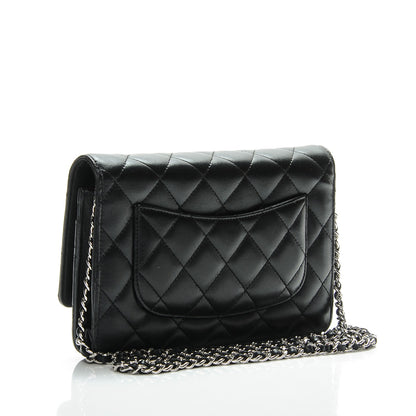 Chanel Lambskin Quilted Wallet On Chain WOC Black 3 of 9