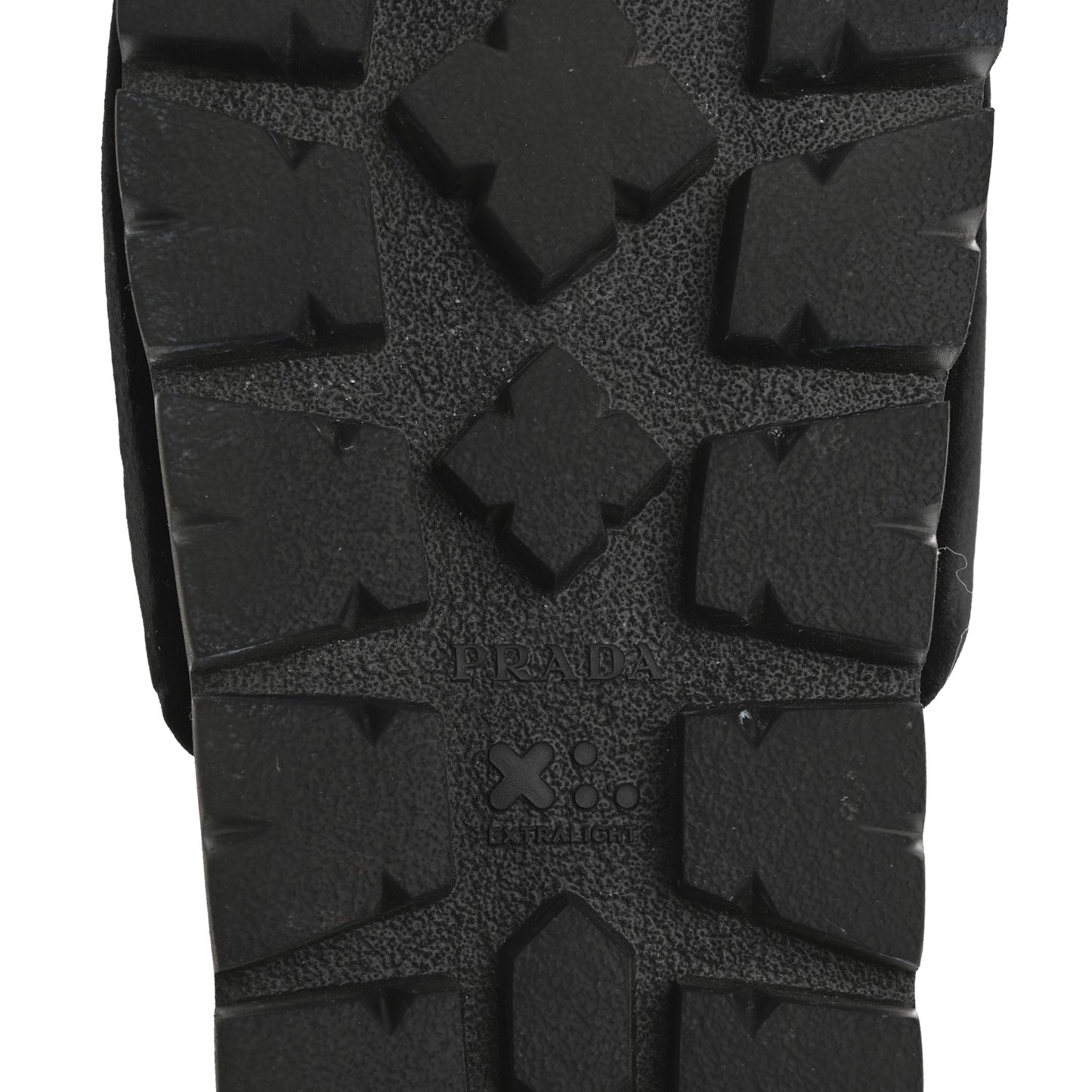 Velvet Logo Lug Sole 20mm Slide Sandals 38.5 Black