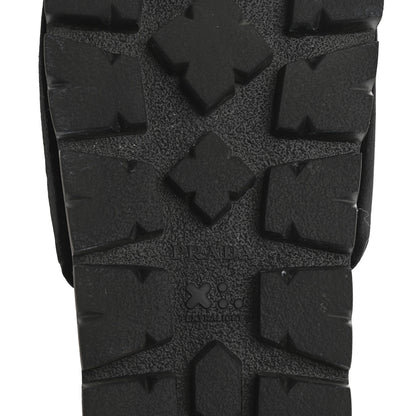 Prada Velvet Logo Lug Sole 20mm Slide Sandals 38.5 Black 8 of 10