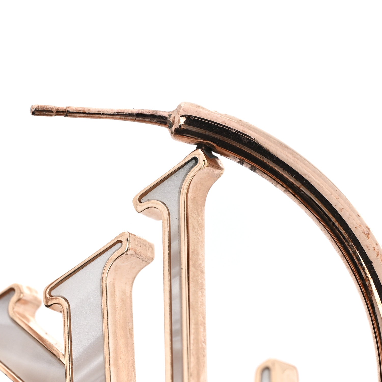 Louis Vuitton Brass Mother of Pearl Stellar Earrings Rose Gold 6 of 7