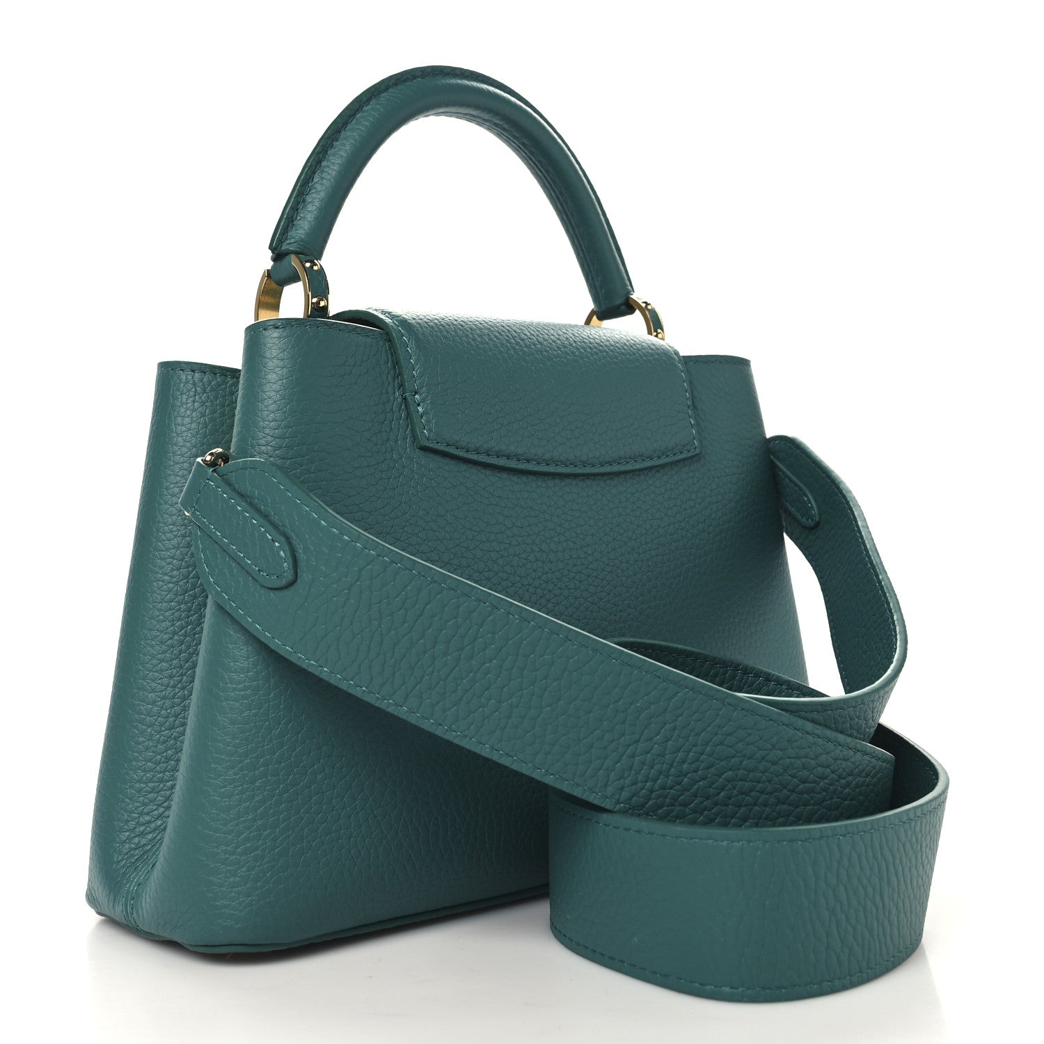 Louis Vuitton Taurillon Capucines BB Emerald 3 of 10
