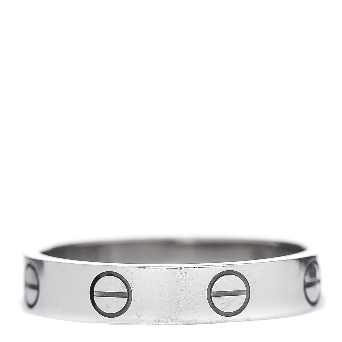 18K White Gold 3.5mm LOVE Wedding Band Ring 53 6.25