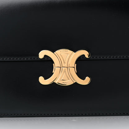 Celine Shiny Calfskin Medium Triomphe Black 10 of 15