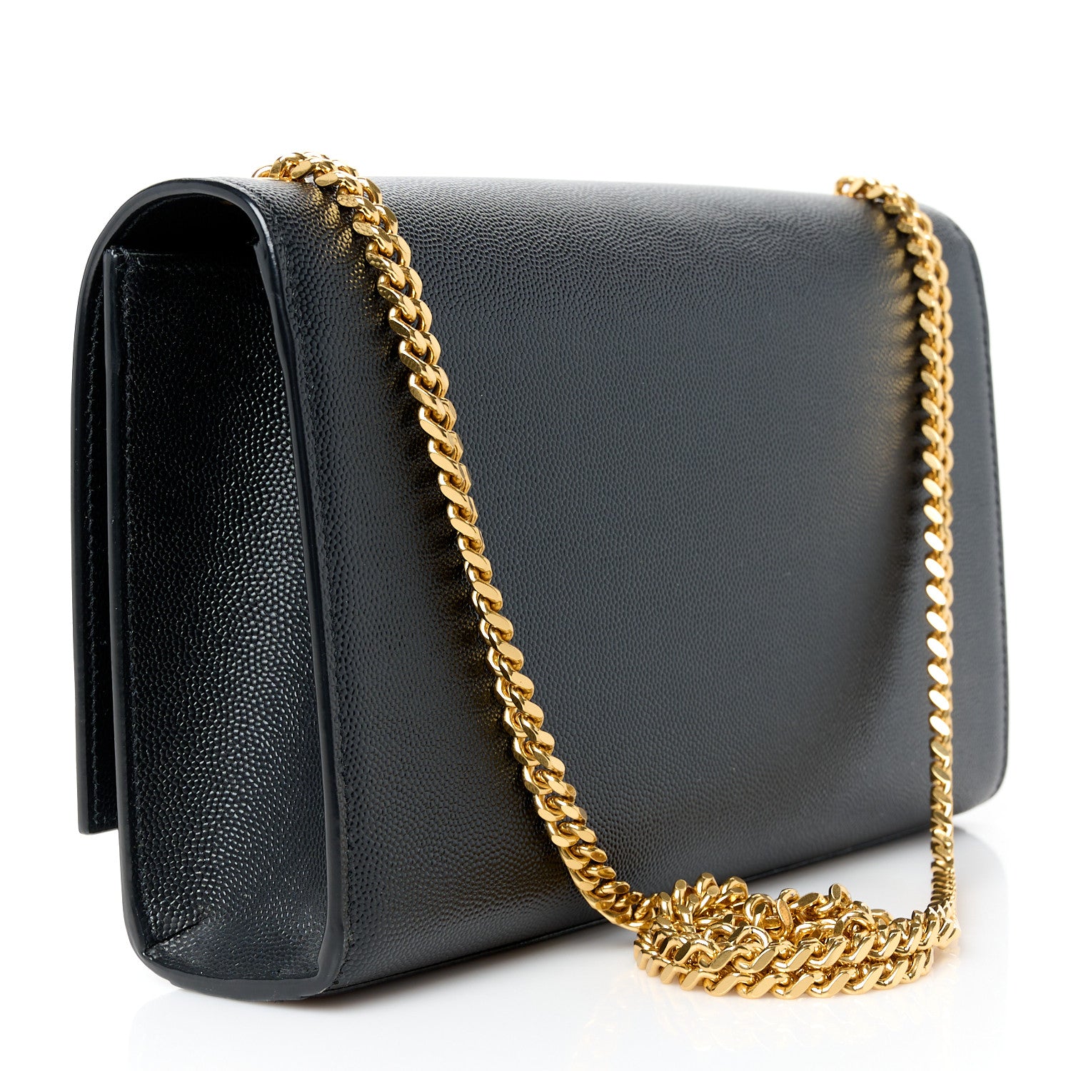 Saint Laurent Grain De Poudre Medium Classic Monogram Kate Satchel Black 3 of 10