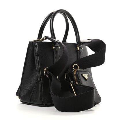 Prada Saffiano Lux Micro Galleria Shoulder Bag Black 3 of 8