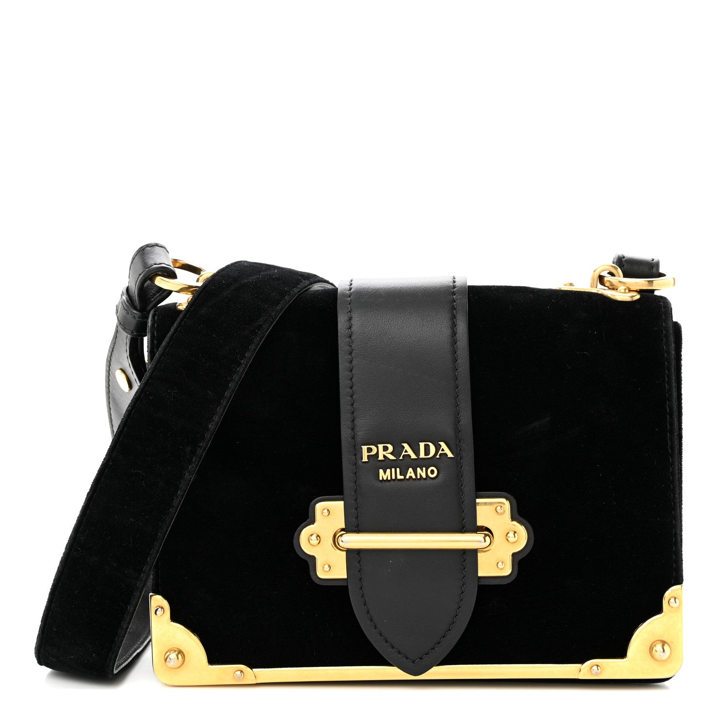 Prada Velvet City Calfskin Cahier Bag Black 1 of 17