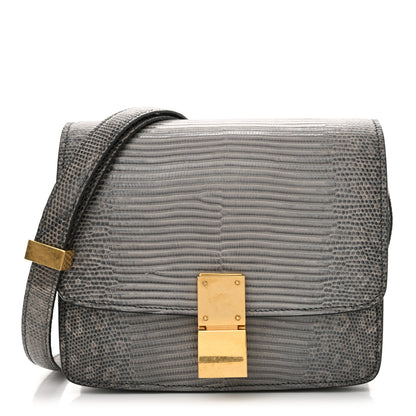 Celine Lizard Small Classic Box Flap Bag Medium Grey 1 of 13