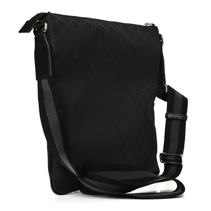 Gucci Nylon Monogram Medium Flat Messenger Bag Black 3 of 11