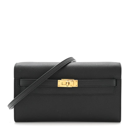 Hermes Epsom Kelly Wallet To Go Black 1 of 9