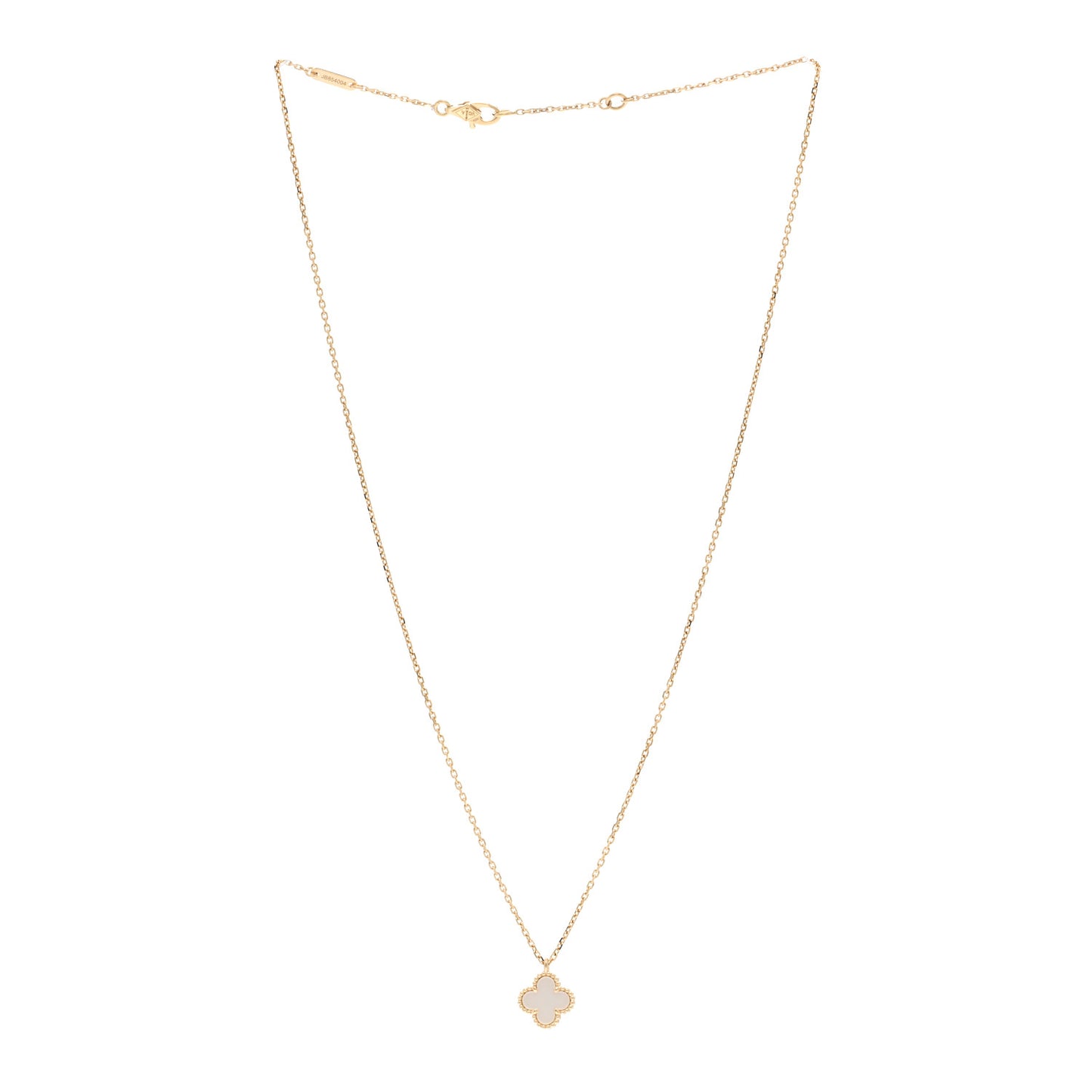 18K Yellow Gold Mother of Pearl Sweet Alhambra Pendant Necklace