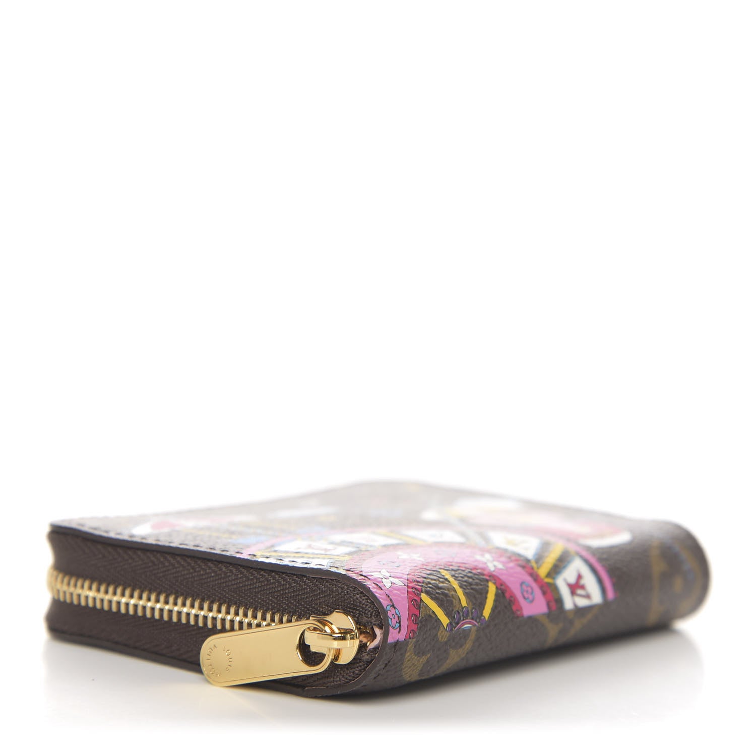 Louis Vuitton Monogram 2020 Christmas Animation Big Wheel Zippy Coin Purse Rose Ballerine 4 of 7