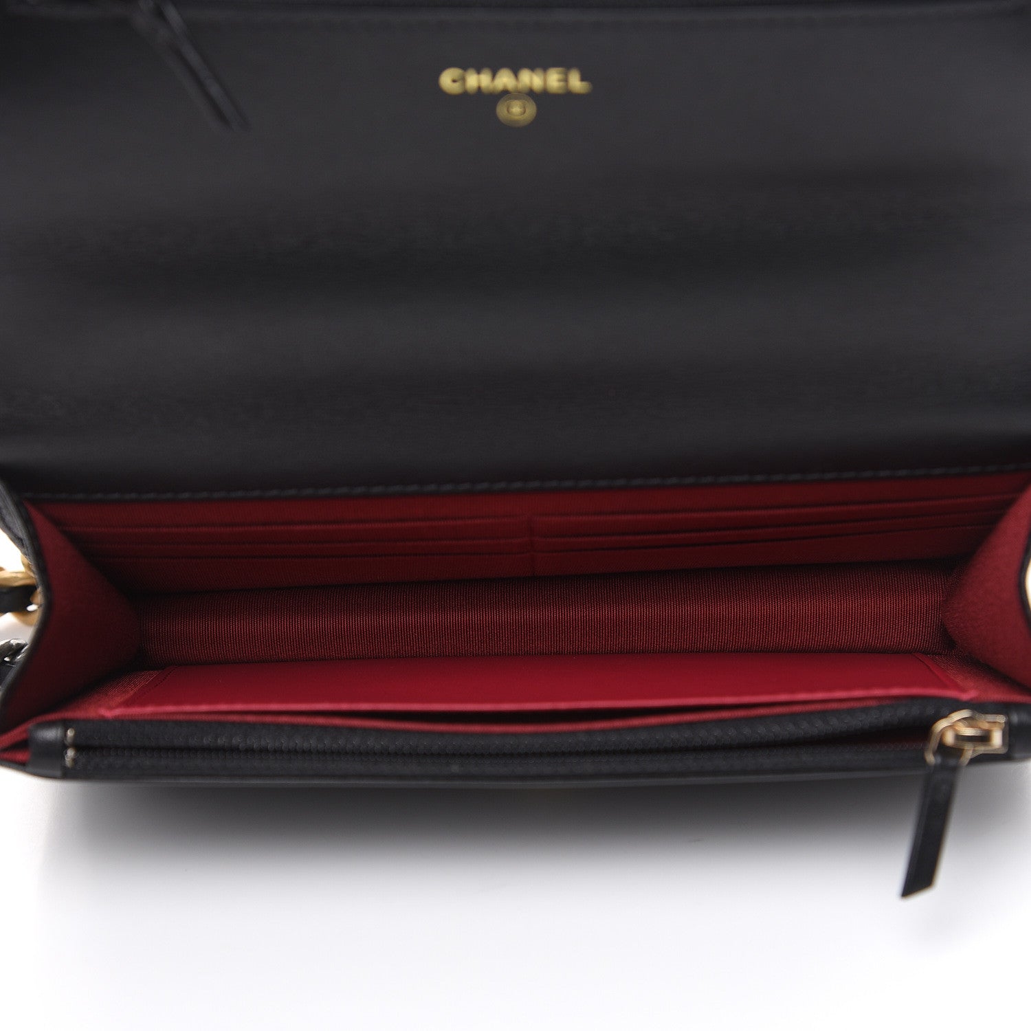 Chanel Goatskin Quilted 19 Wallet On Chain WOC Black 5 of 11