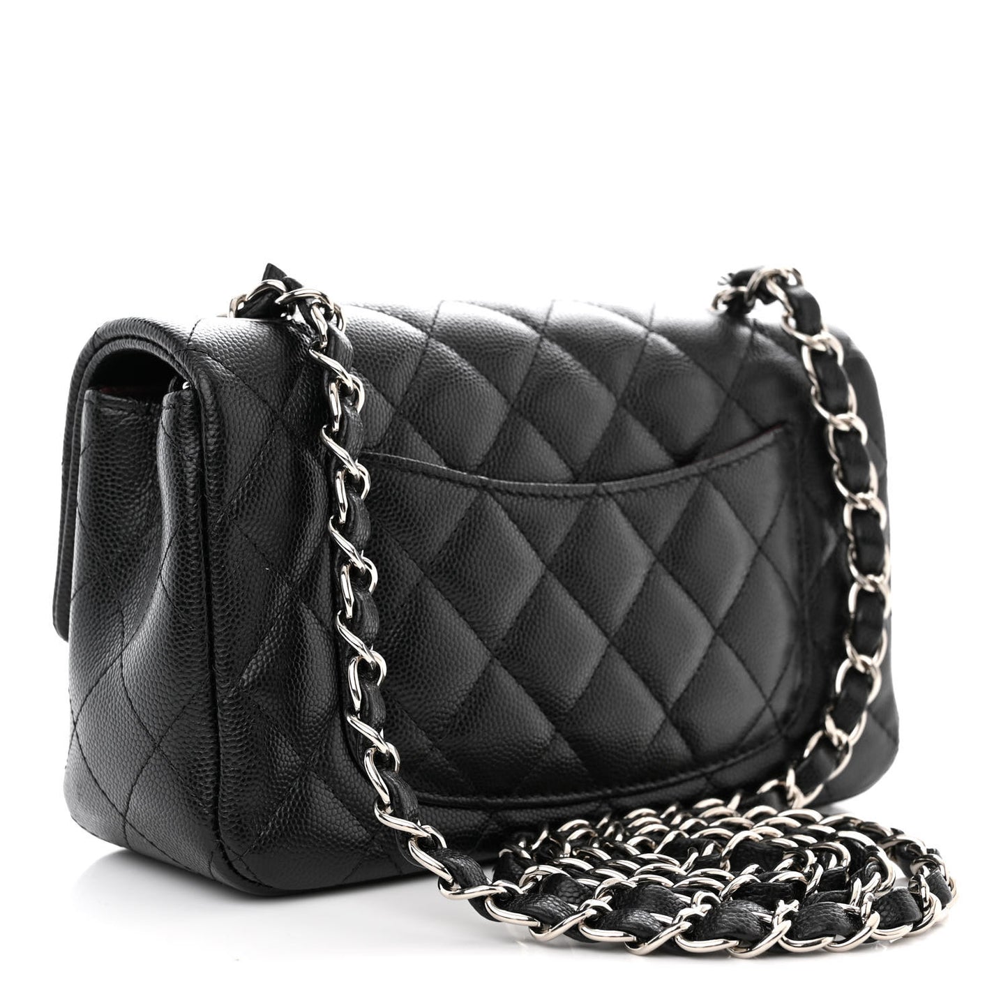 Caviar Quilted Mini Rectangular Flap Black