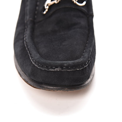 Gucci Suede Horsebit Womens Loafers 39.5 Black 15 of 19
