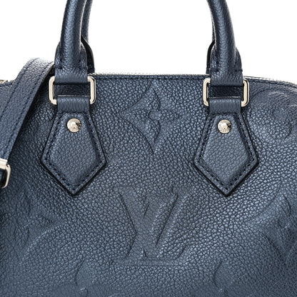 Louis Vuitton Metallic Empreinte Monogram Giant Speedy Bandouliere 20 Navy Nacre 7 of 10