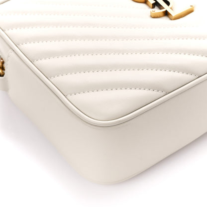 Saint Laurent Calfskin Matelasse Monogram Lou Camera Bag Crema Soft 9 of 12