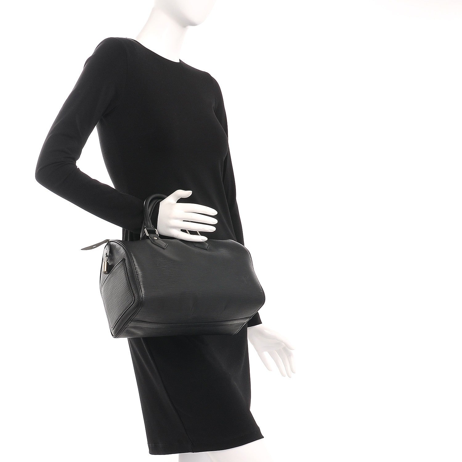 Louis Vuitton Epi Speedy 25 Black 2 of 7