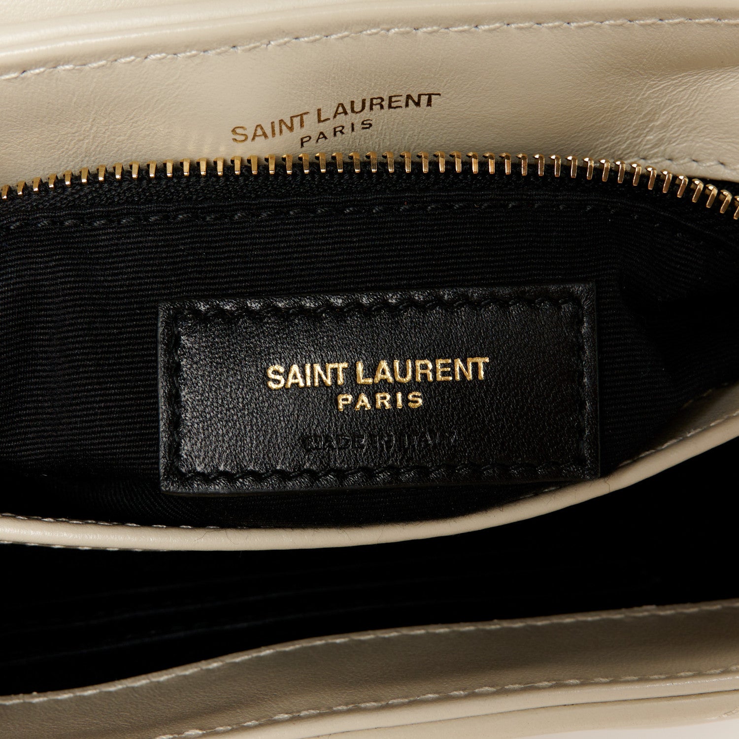 Saint Laurent Calfskin Y Quilted Monogram Toy Loulou Crossbody Bag Crema Soft 7 of 11