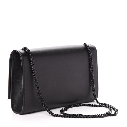 Saint Laurent Grain De Poudre Medium Classic Monogram Kate Satchel Black 3 of 10