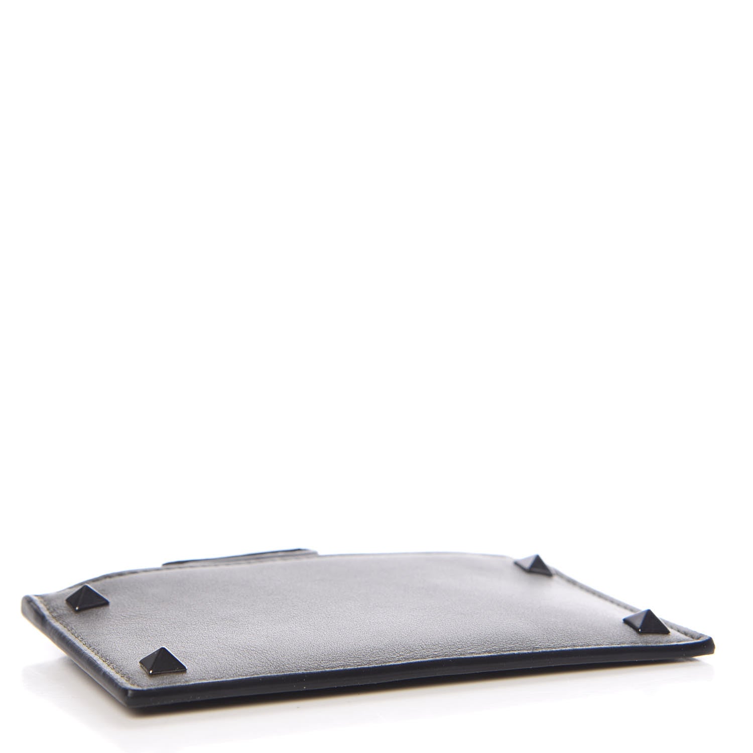 Valentino Garavani Vitello Rockstud Coin Case Card Holder Green 4 of 10