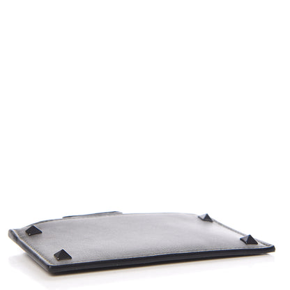Valentino Garavani Vitello Rockstud Coin Case Card Holder Green 4 of 10