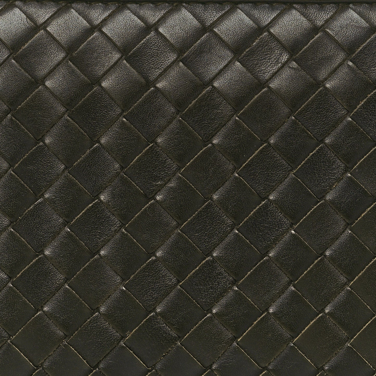 Nappa Intrecciato Zip Around Wallet Khaki