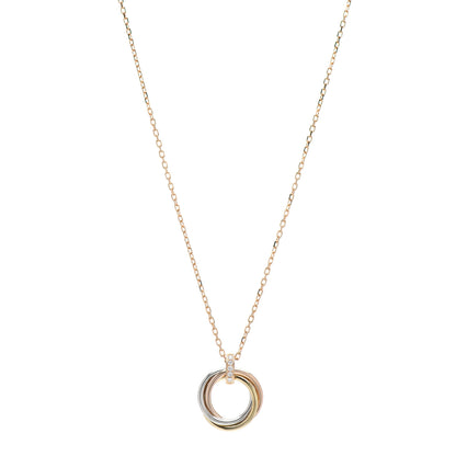 Cartier 18K Pink White Yellow Gold Diamond Trinity Pendant Necklace 1 of 4
