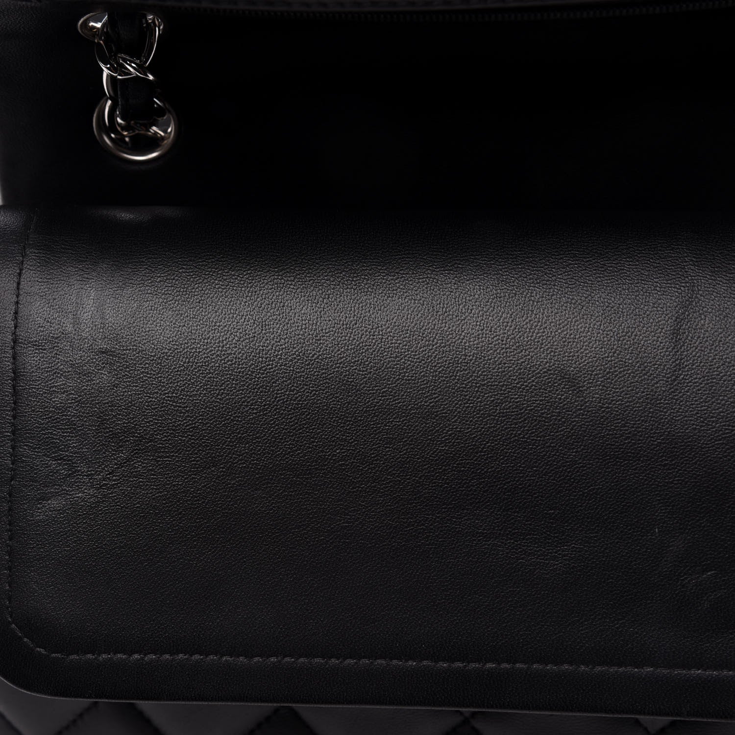 Chanel Lambskin Quilted Jumbo Double Flap Black 8 of 14