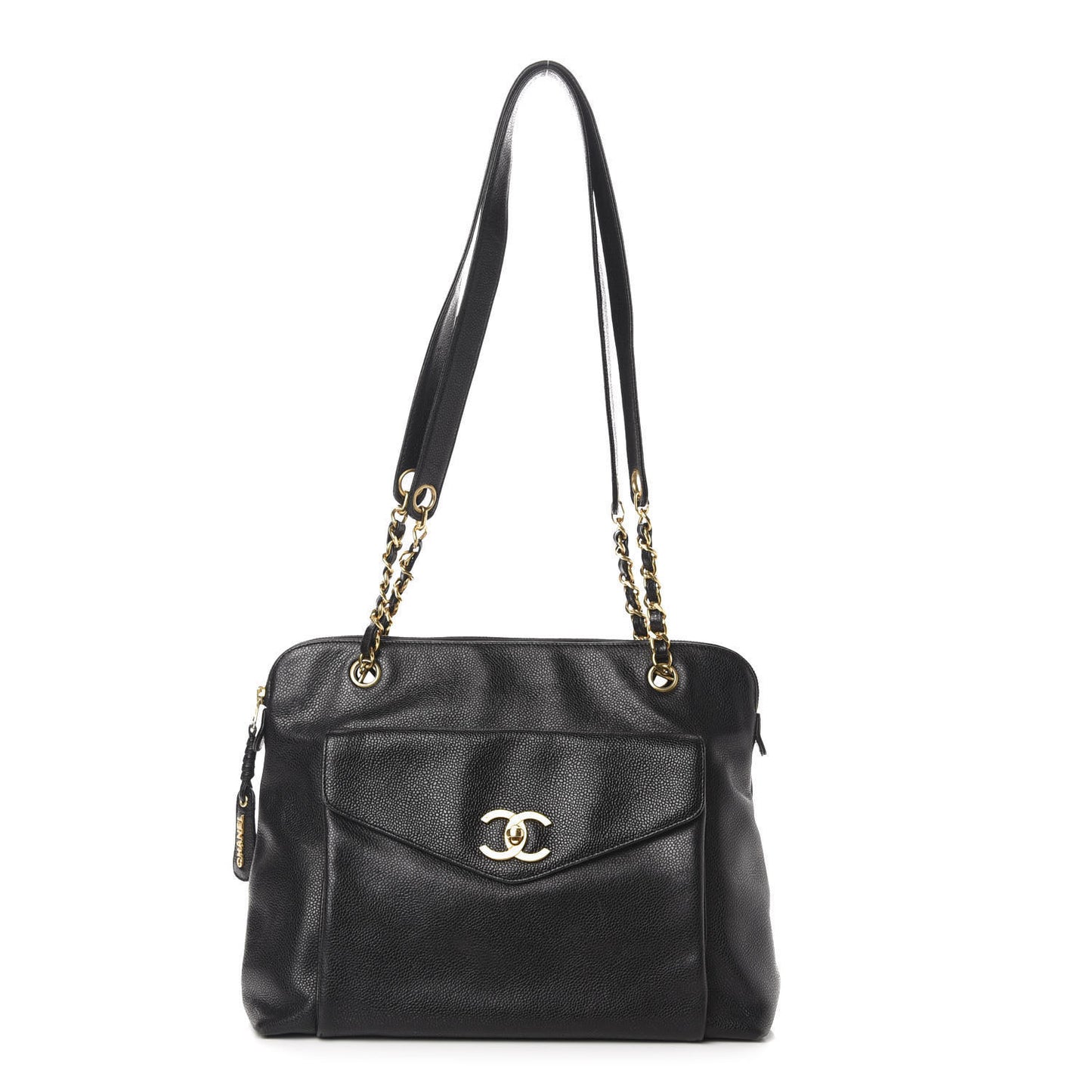 Caviar CC Shoulder Bag Black