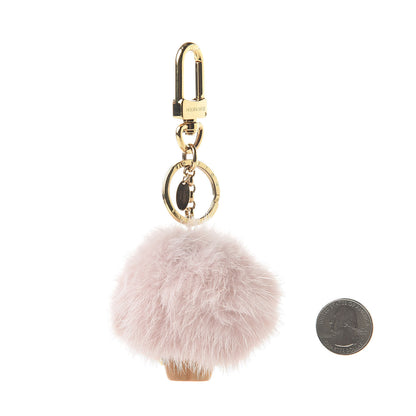 Louis Vuitton Resin Wood Mink Fur Vivienne Bag Charm Key Holder Pink 2 of 5