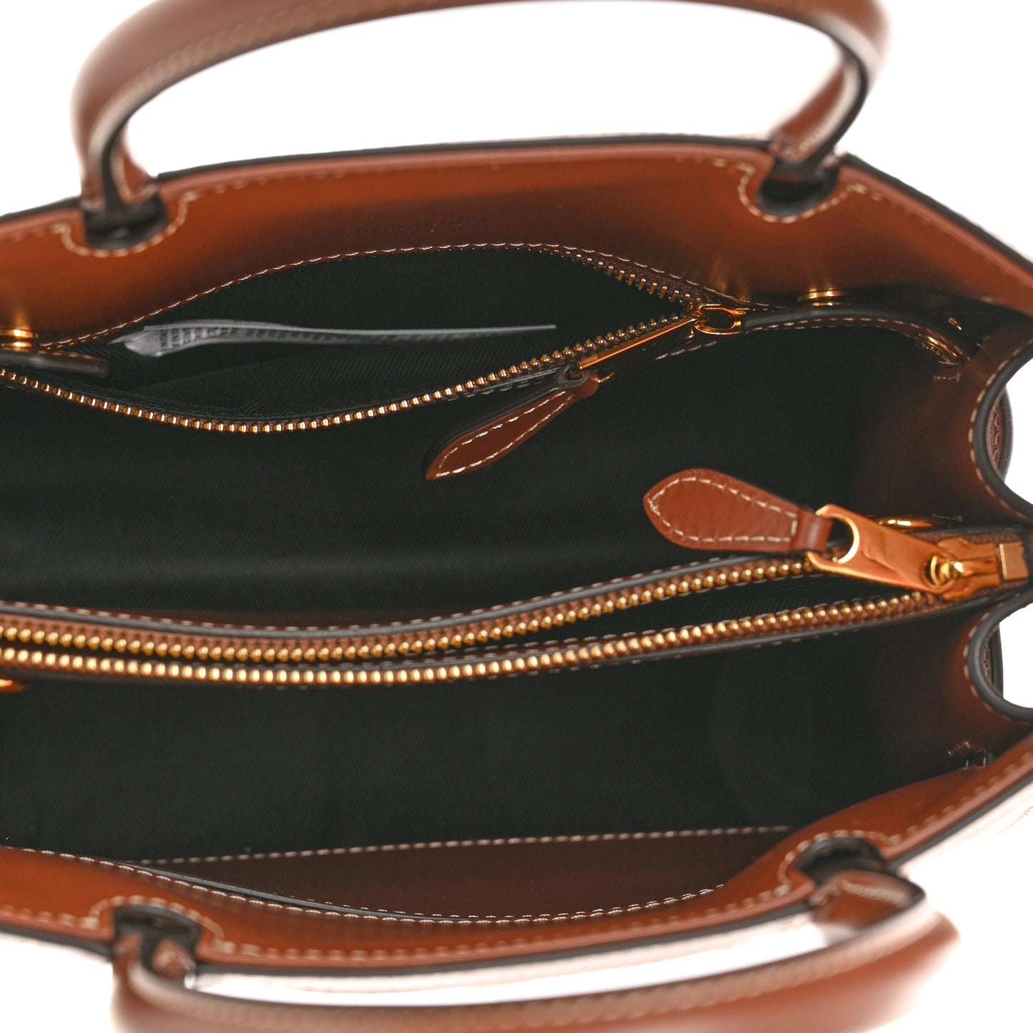 Calfskin Vintage Check Mini Two Handle Title Bag Archive Beige