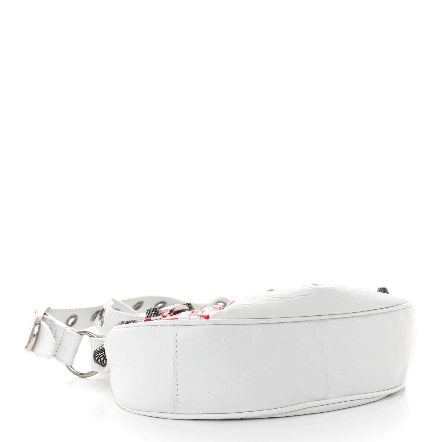 Agneau Arena Lunar New Year Graffiti Logo Le Cagole Shoulder Bag XS Optic White