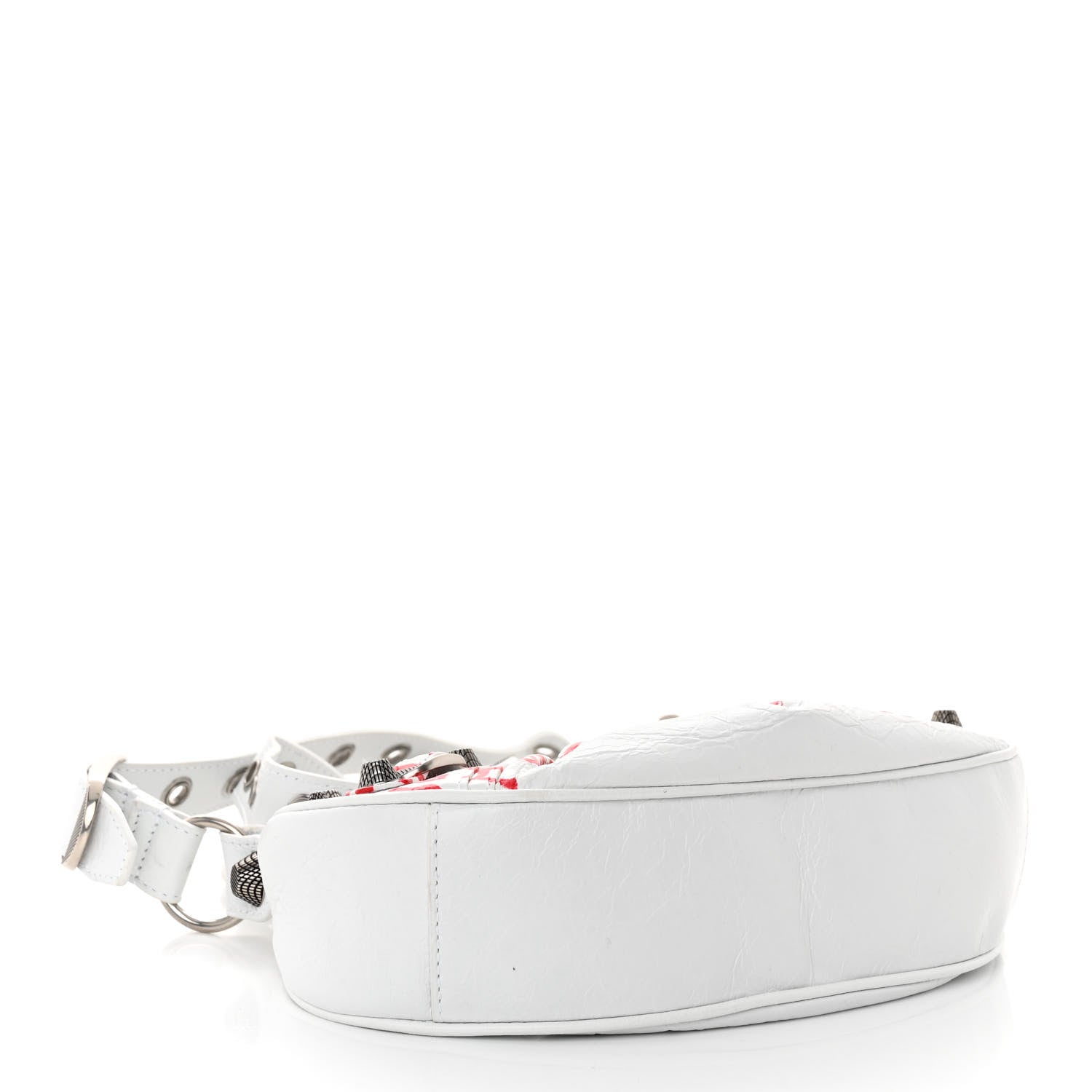 Balenciaga Agneau Arena Lunar New Year Graffiti Logo Le Cagole Shoulder Bag XS Optic White 5 of 10