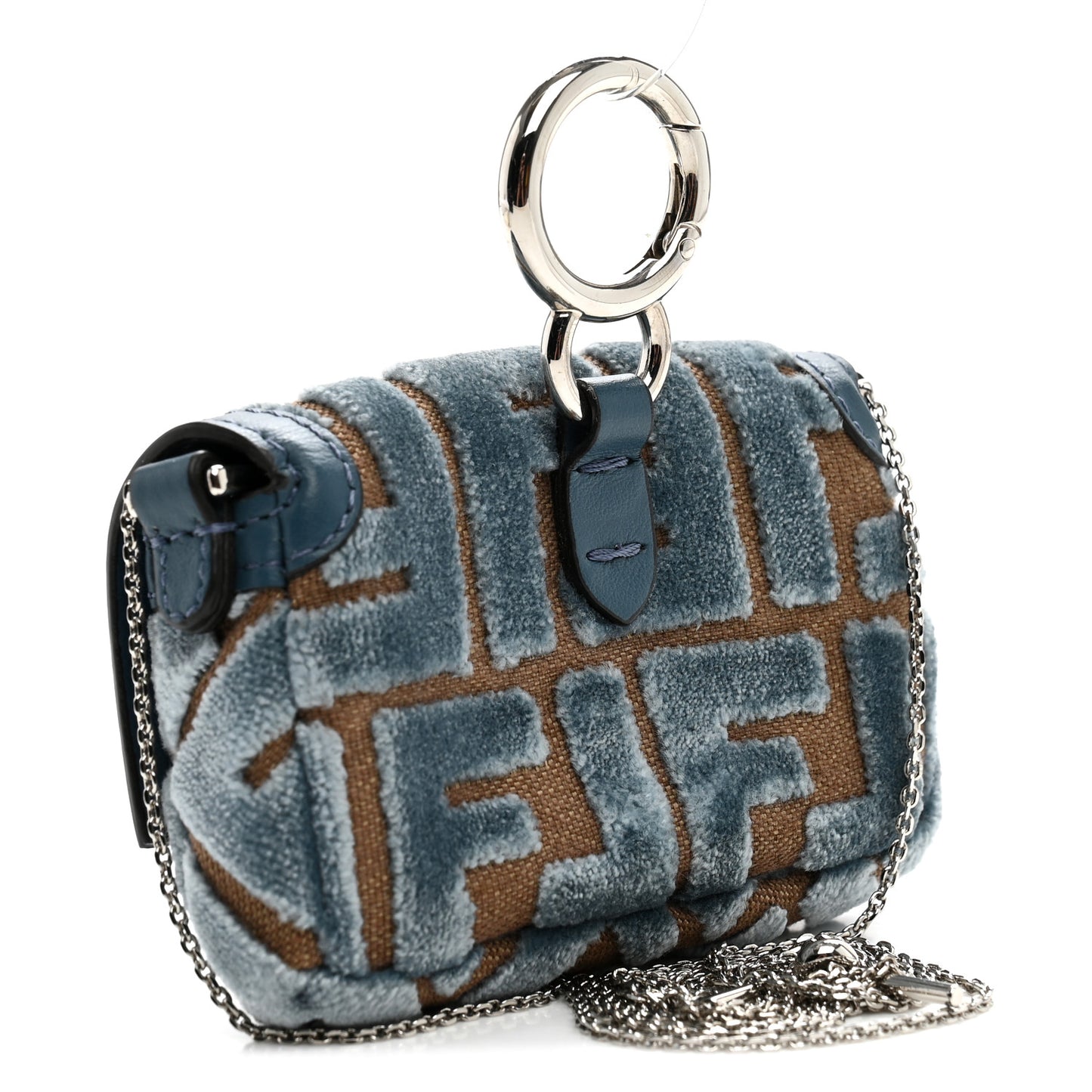 Velvet Jacquard FF Crystal Nano Baguette Charm Anice