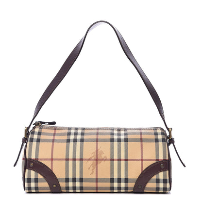 Burberry Haymarket Check Shoulder Bag Chocolate 1 of 12