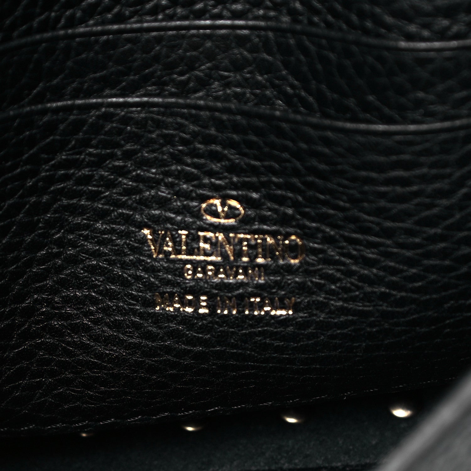 Valentino Garavani Grainy Calfskin Rockstud Crossbody Pouch Black 5 of 7