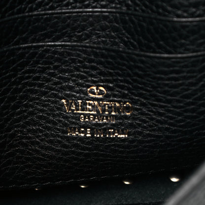 Valentino Garavani Grainy Calfskin Rockstud Crossbody Pouch Black 5 of 7