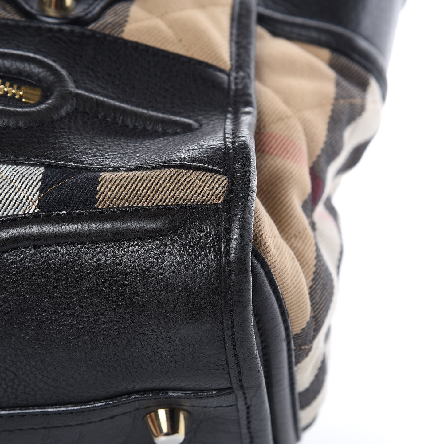 House Check Quilted Large Manor Tote Black