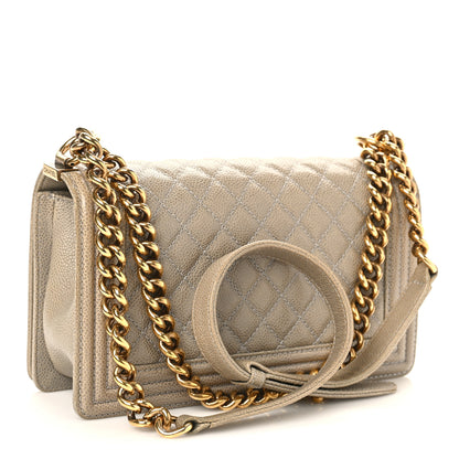 Chanel Caviar Quilted Medium Boy Flap Grey 3 of 10