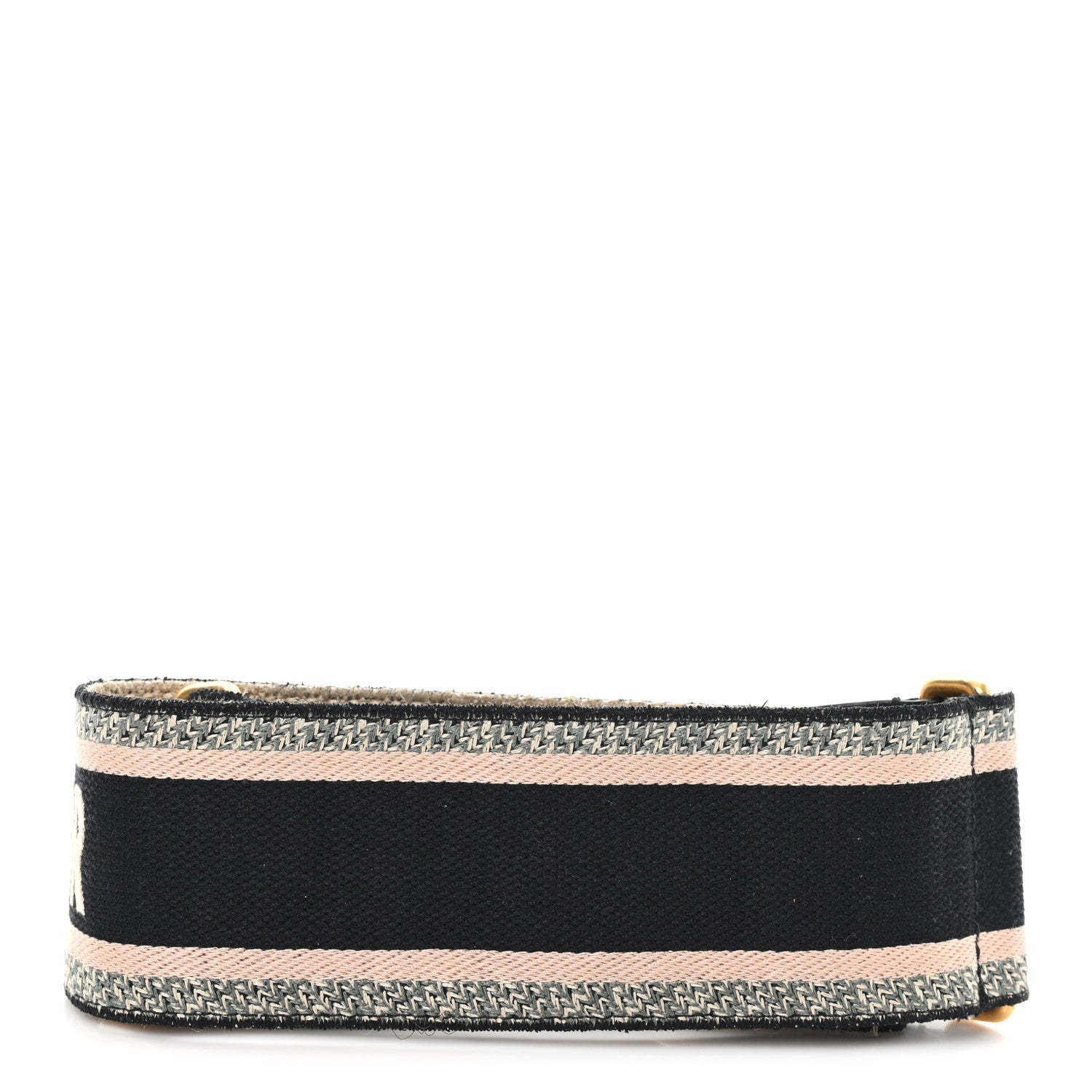 Christian Dior Canvas Embroidered Shoulder Strap Rose Multicolor 2 of 4