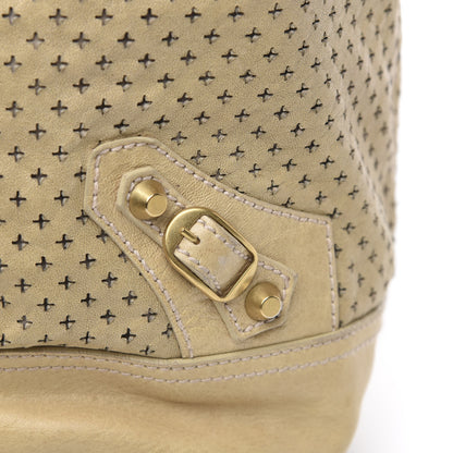 Balenciaga Agneau Arena Laser Cut Cross Classic Gold Hardware Medium Pampille Praline 12 of 16