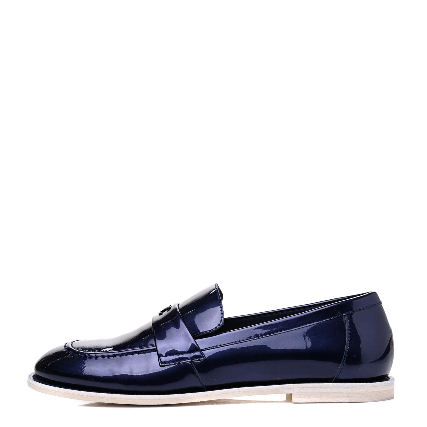 Patent CC Moccasin Loafers 39 Navy