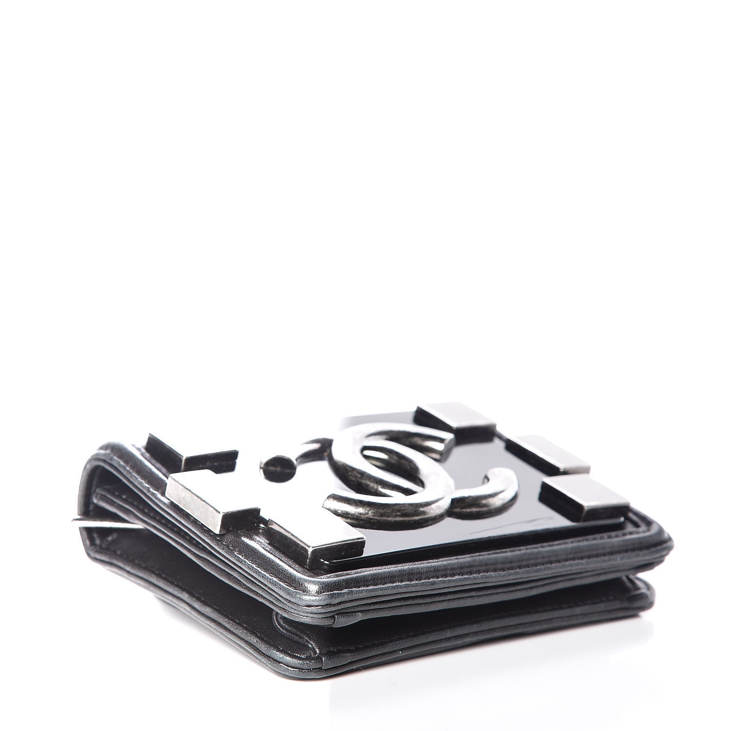 Chanel Plexiglass Lambskin Mini Boy Brick Flap Black 4 of 12