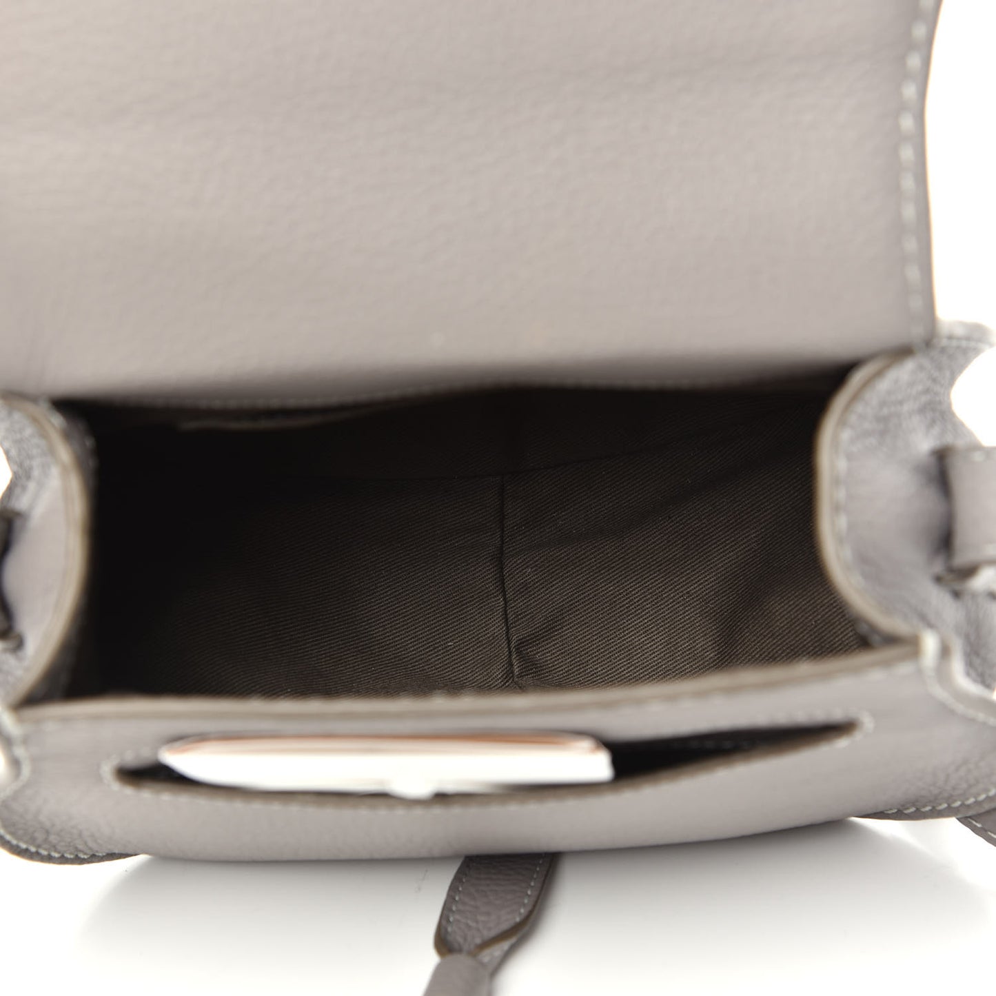 Calfskin Mini Marcie Round Crossbody Bag Cashmere Grey