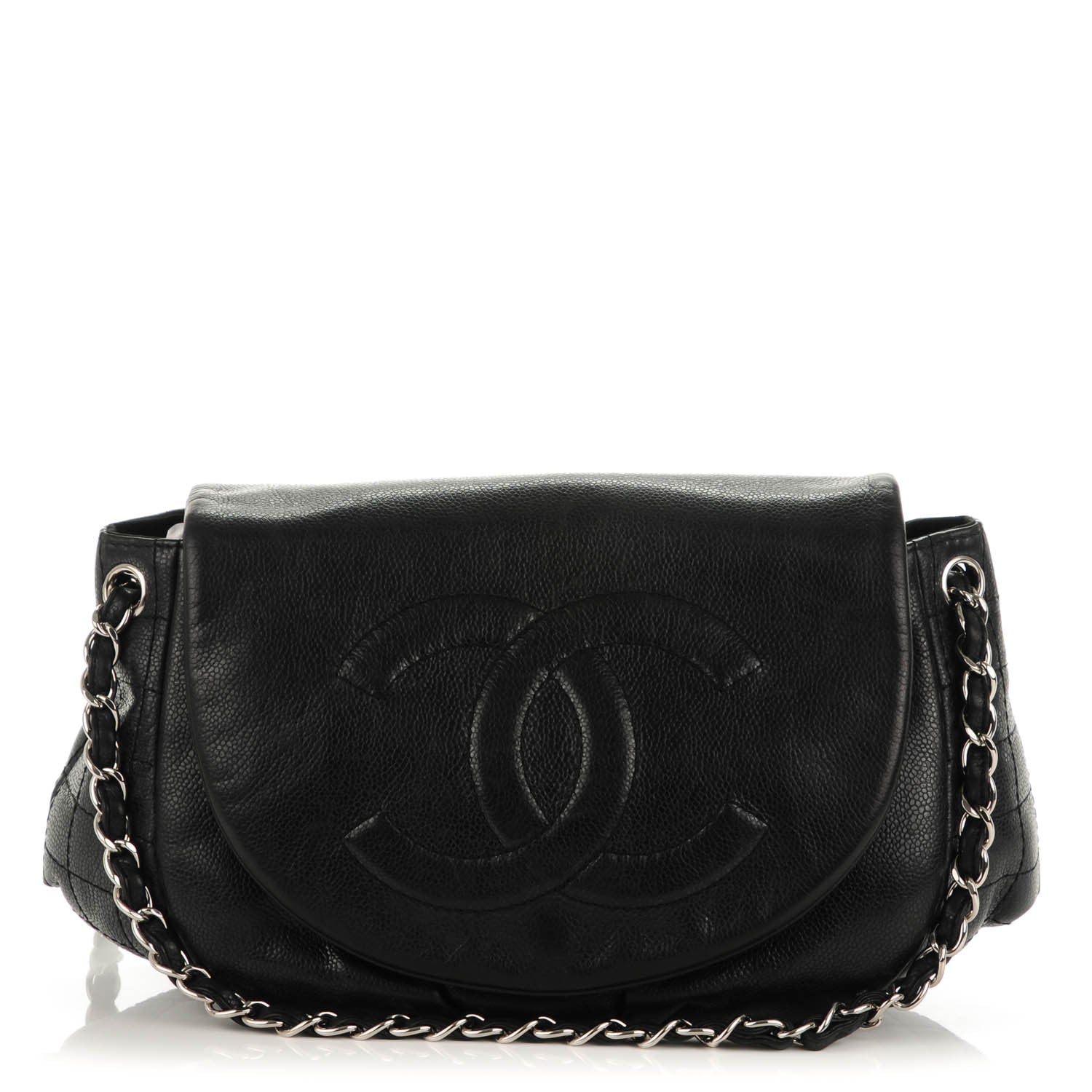 Chanel Caviar Half Moon Large Flap Black 1 of 7