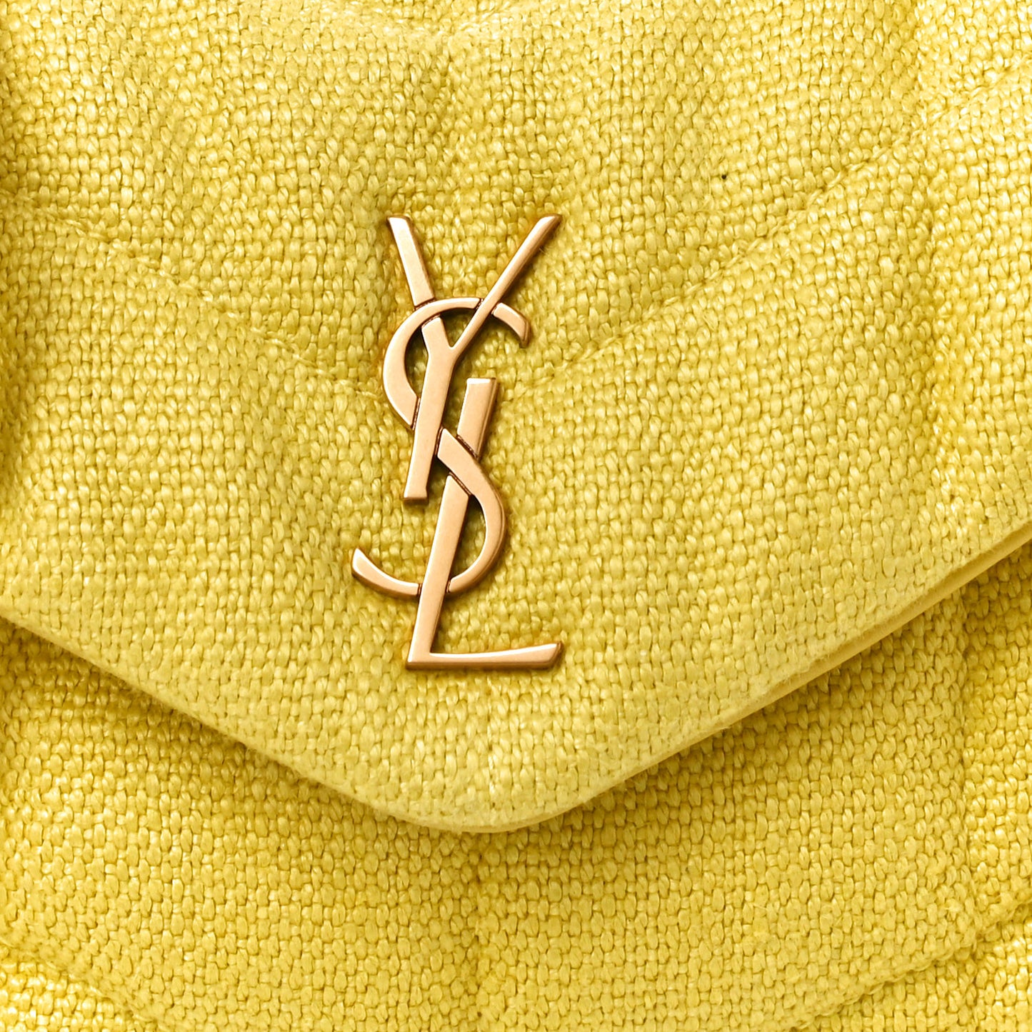 Canvas Quilted Toy Loulou Puffer Monogram Chain Satchel Jaune Citron