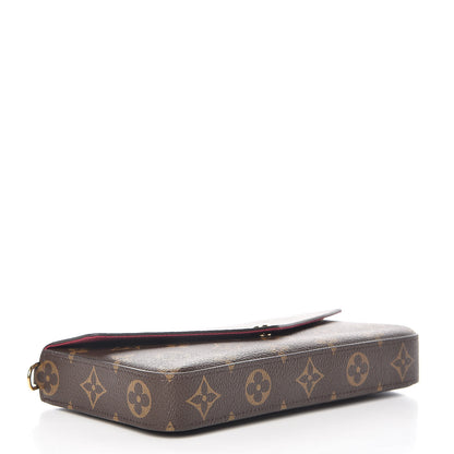 Louis Vuitton Monogram Pochette Felicie Chain Wallet Fuchsia 7 of 9