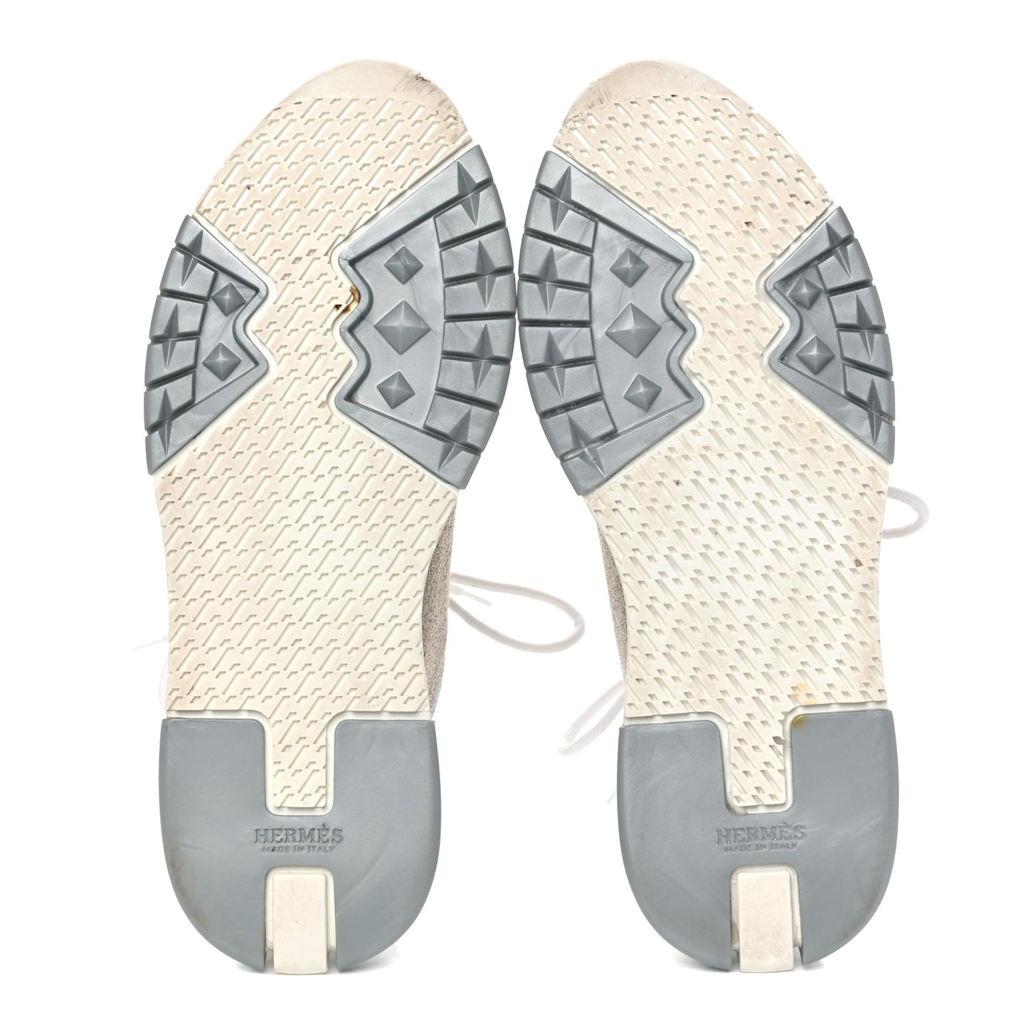 Metallic Knit Calfskin Suede Goatskin Bi-Color Womens Addict Sneakers 38 Multicolor Gris Argent
