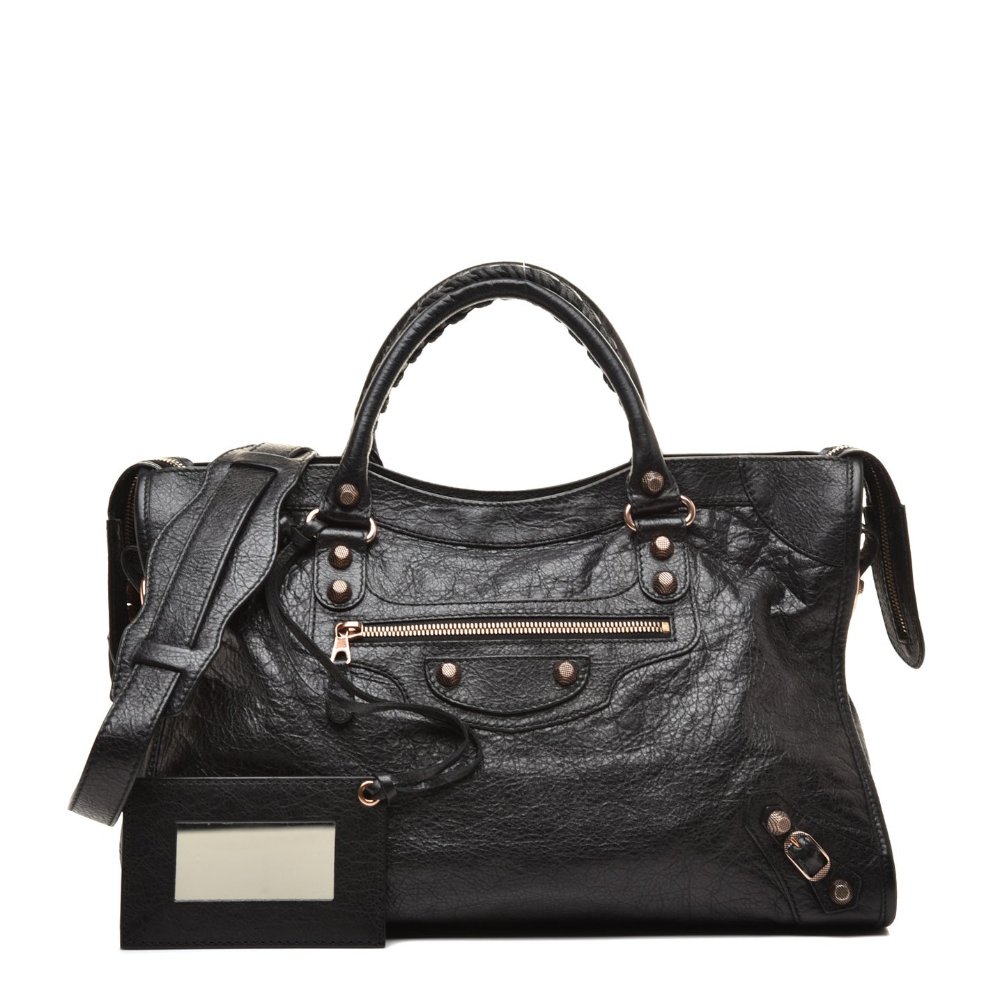 Agneau Giant 12 Rose Gold Hardware City Black