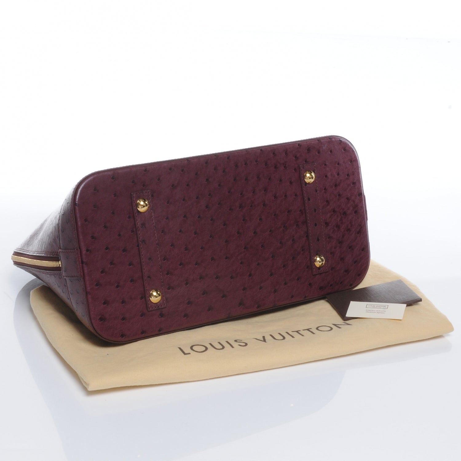 Louis Vuitton Ostrich Alma MM Prune 4 of 7
